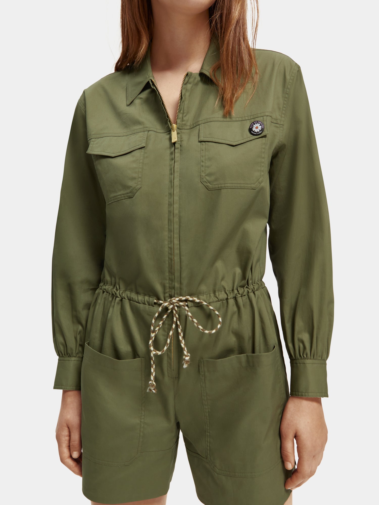 Military playsuit - Olive Green