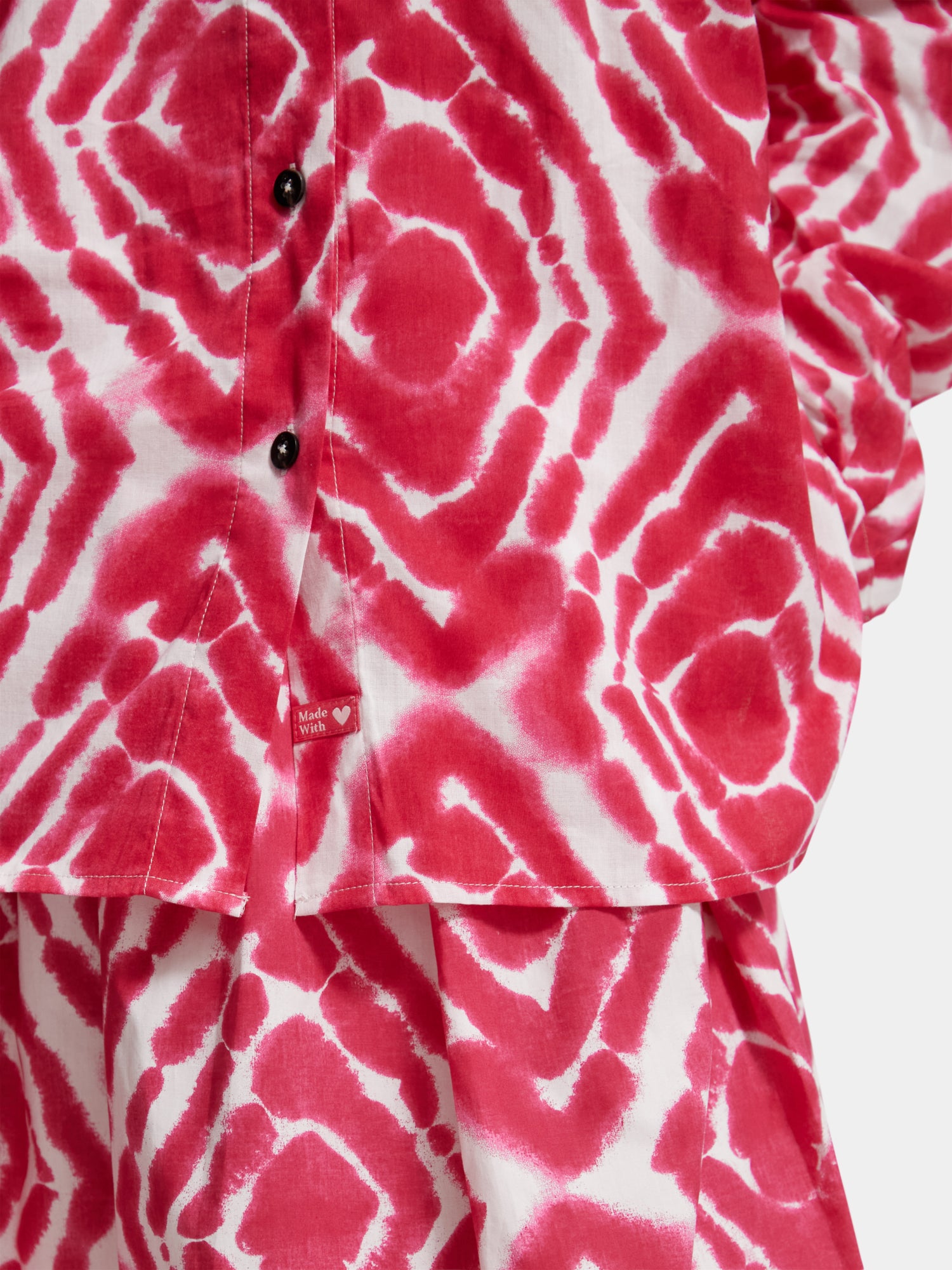 Oversized printed shirt - Disco tye dye pop pink