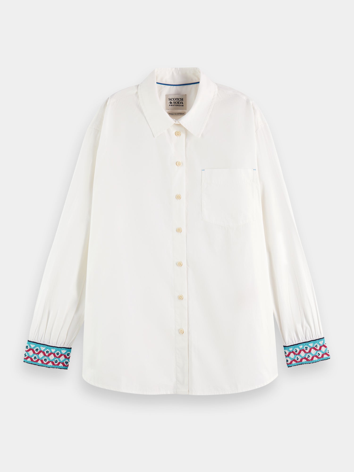 Oversized organic cotton shirt - White