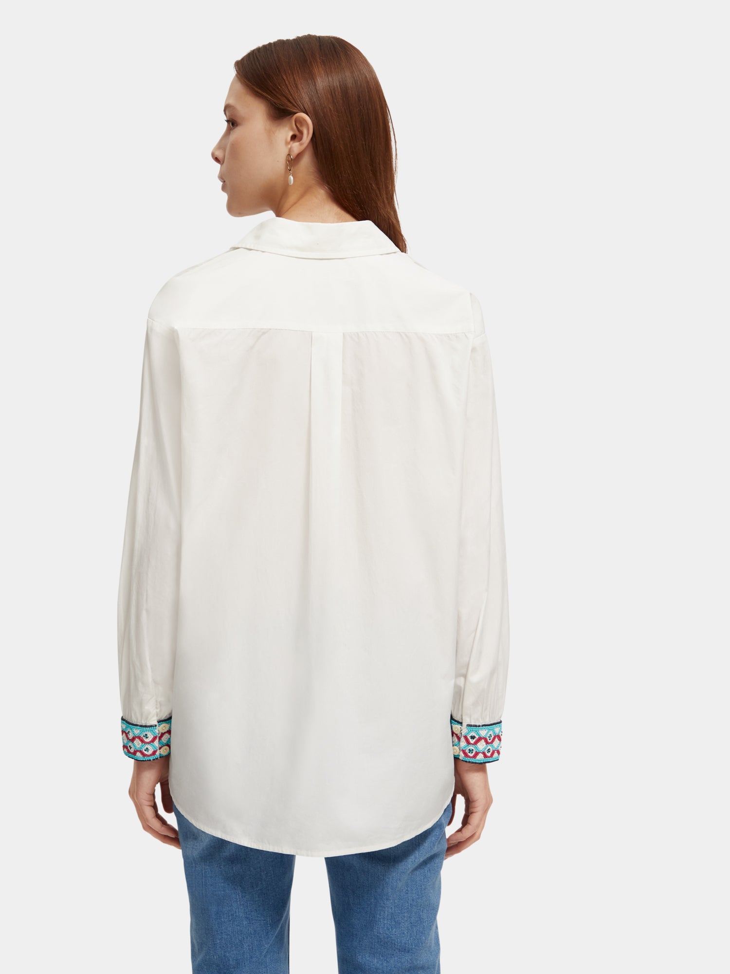 Oversized organic cotton shirt - White