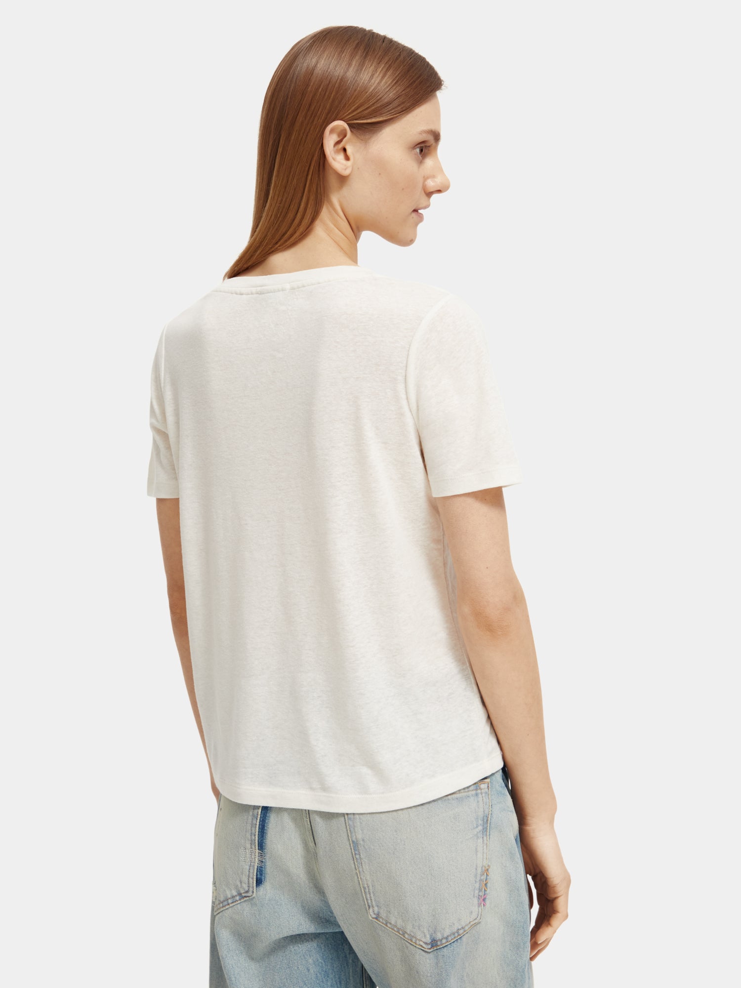 Regular-fit v-neck t-shirt - Off White