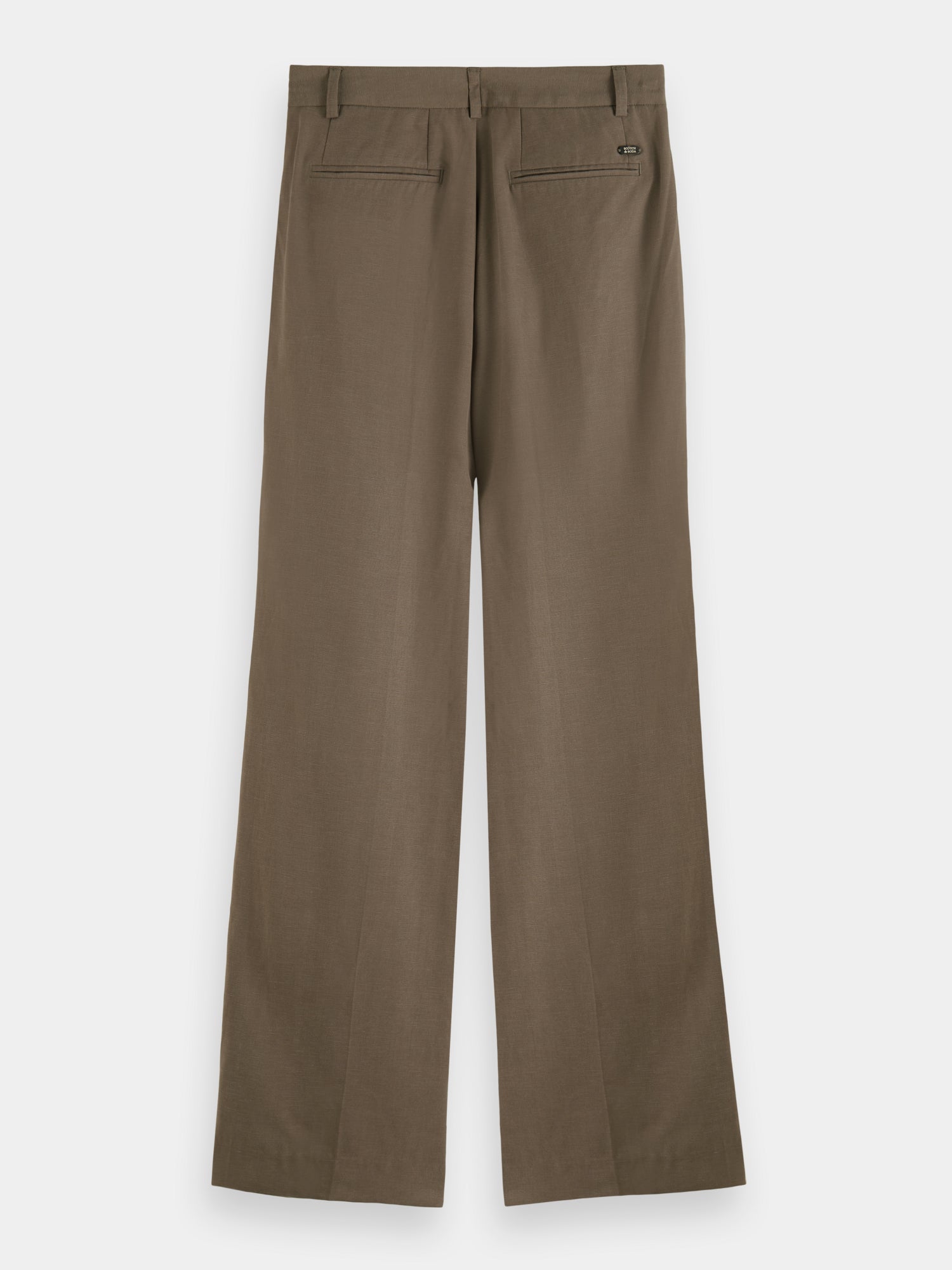 Pleated mid-rise wide-leg pants - Dark Taupe