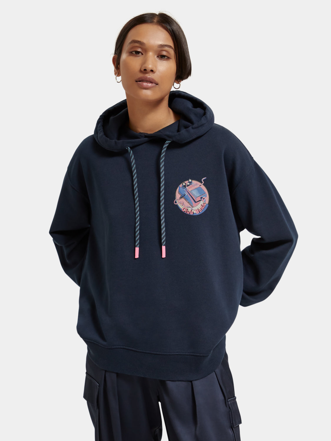 Relaxed-fit hoodie - Navy