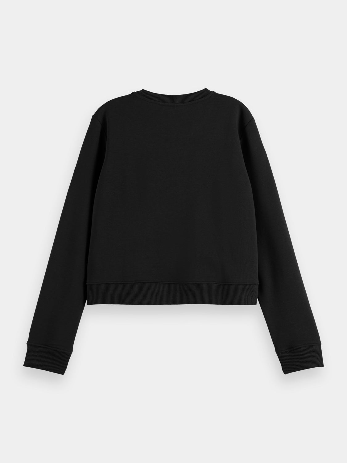 Regular-fit cropped crewneck sweatshirt - Evening Black