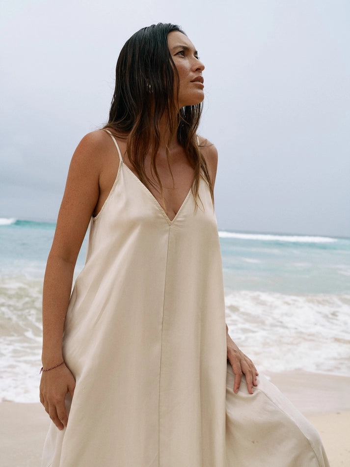 Lucid Flow Maxi Dress - Sand