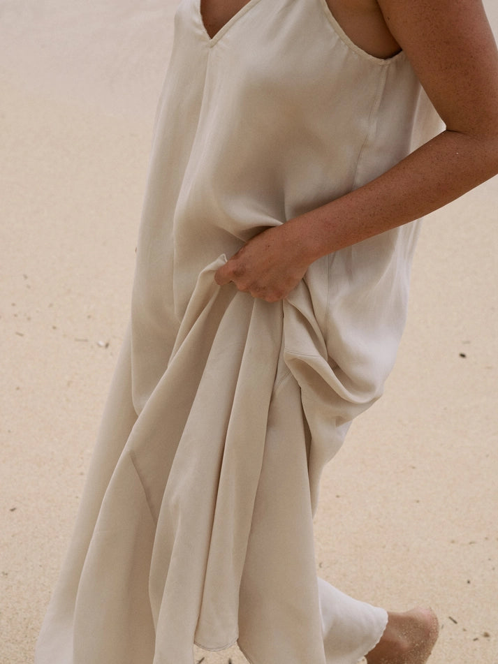 Lucid Flow Maxi Dress - Sand