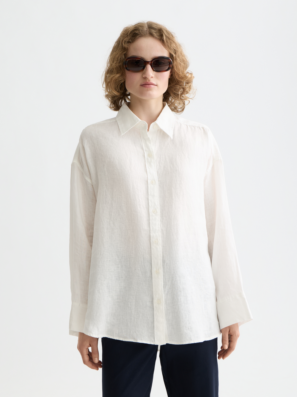 Core Linen shirt - White