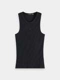 Core Rib racer tank - Black