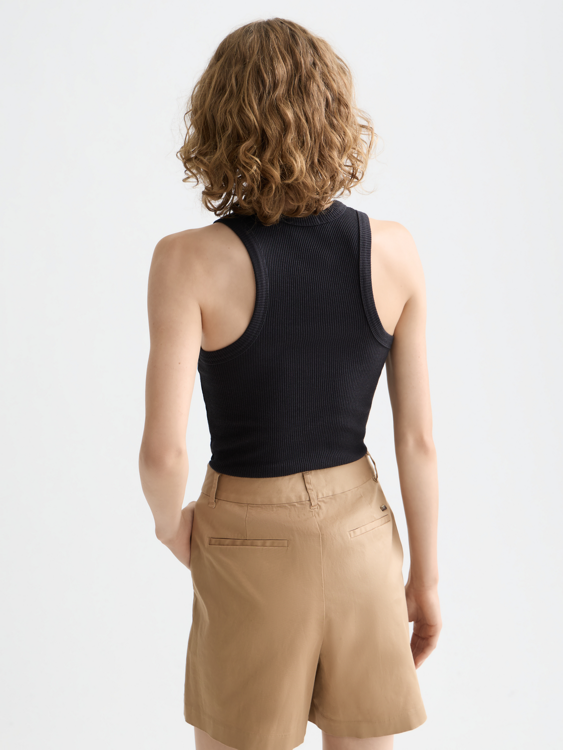 Core Rib racer tank - Black