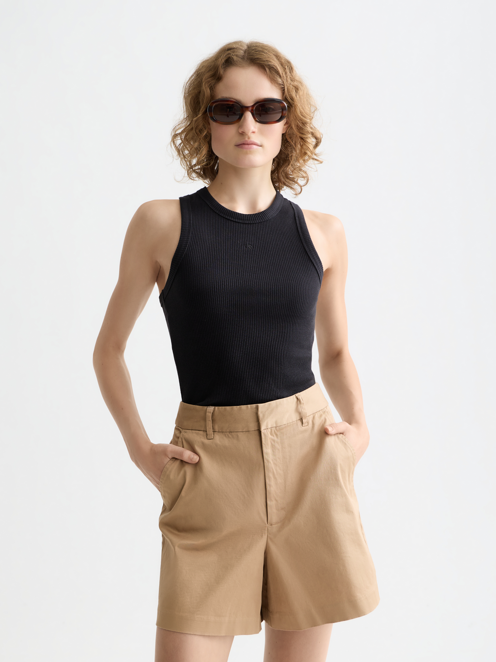 Core Rib racer tank - Black