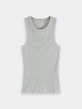 Core Rib racer tank - Grey Melange
