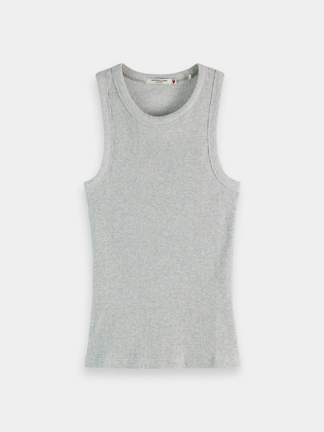 Core Rib racer tank - Grey Melange