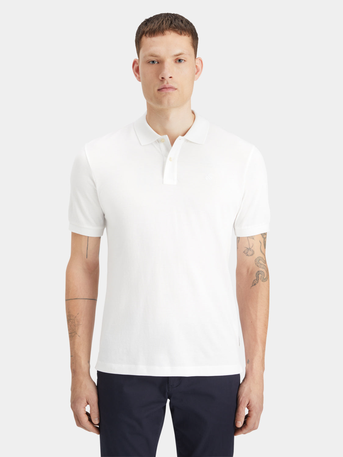 CORE - Logo Pique Polo - 0006 White