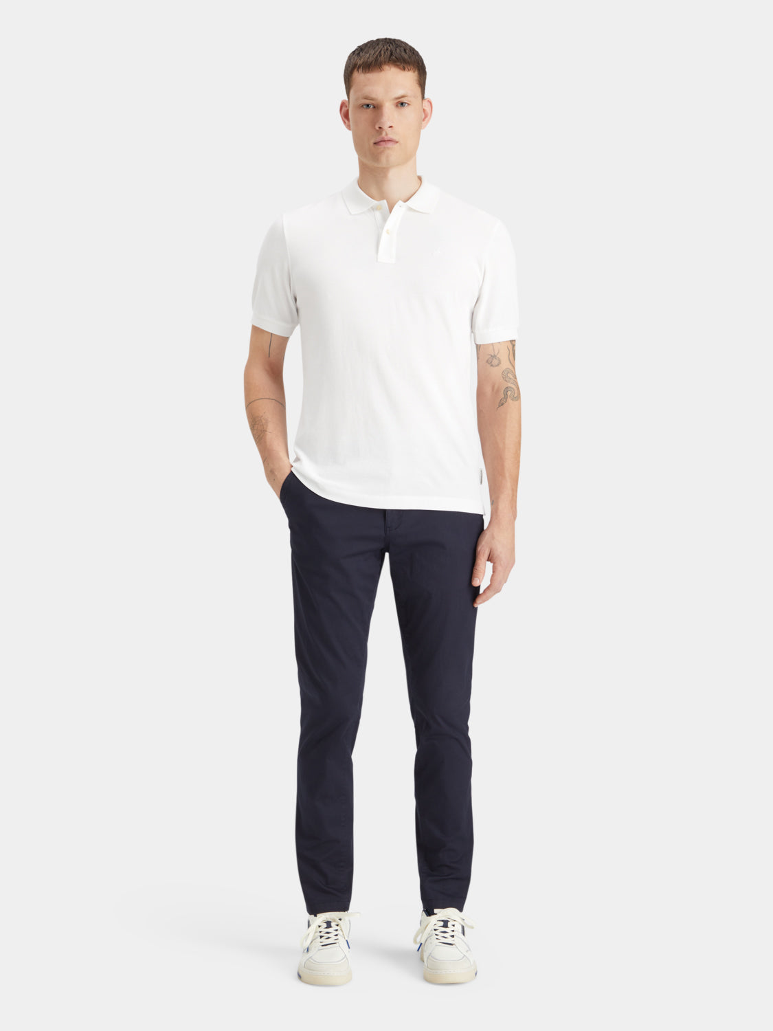 CORE - Logo Pique Polo - 0006 White