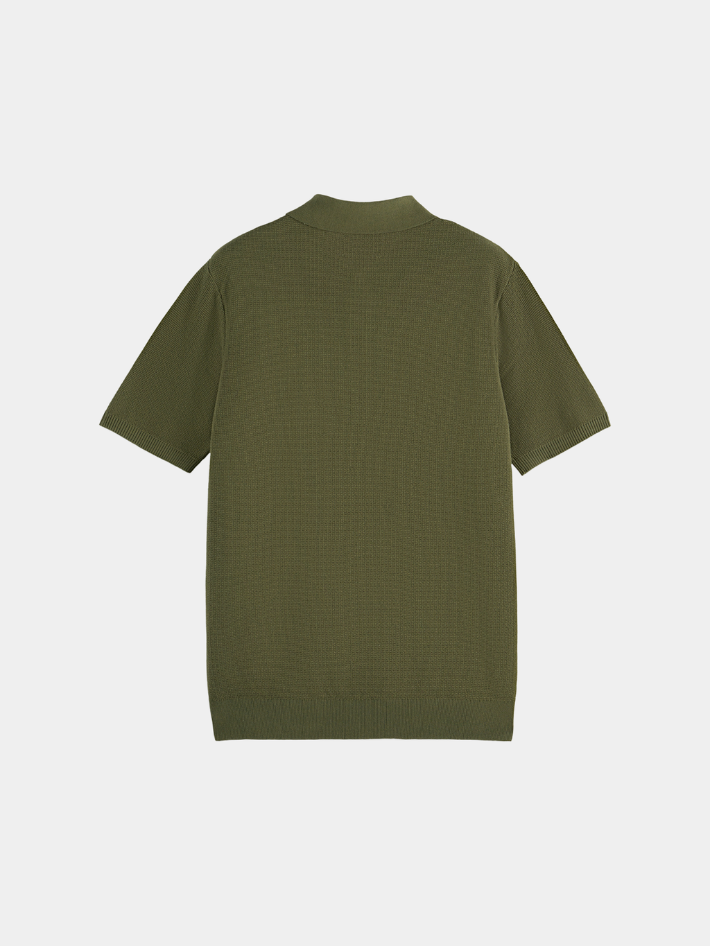 Knitted polo - Olive Night