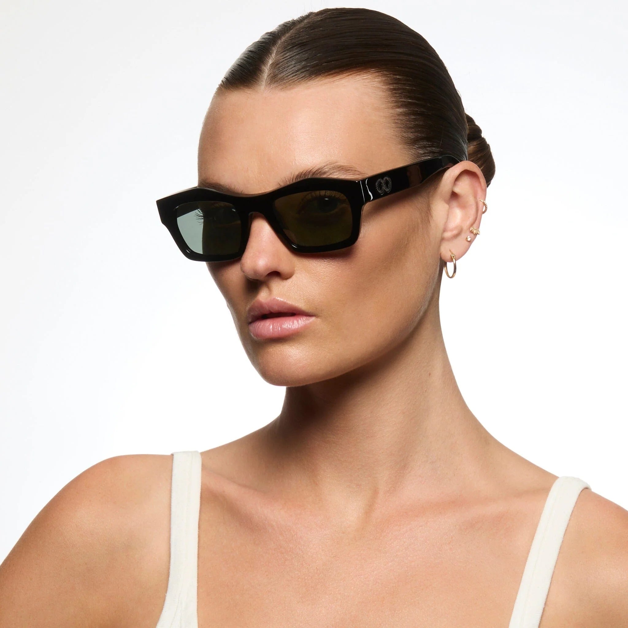 FOLSOM Gloss Black | Green Polarised Lens