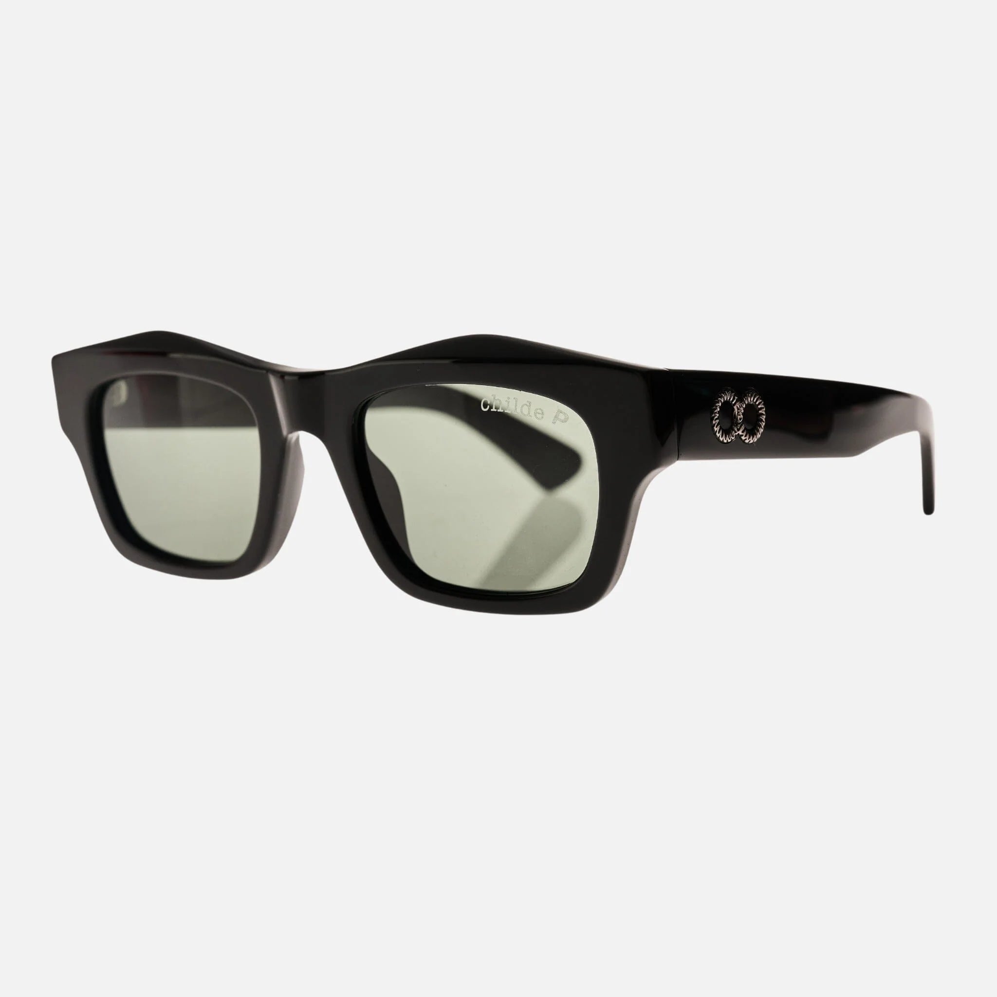 FOLSOM Gloss Black | Green Polarised Lens