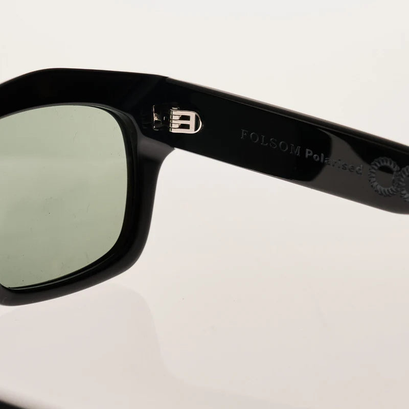 FOLSOM Gloss Black | Green Polarised Lens
