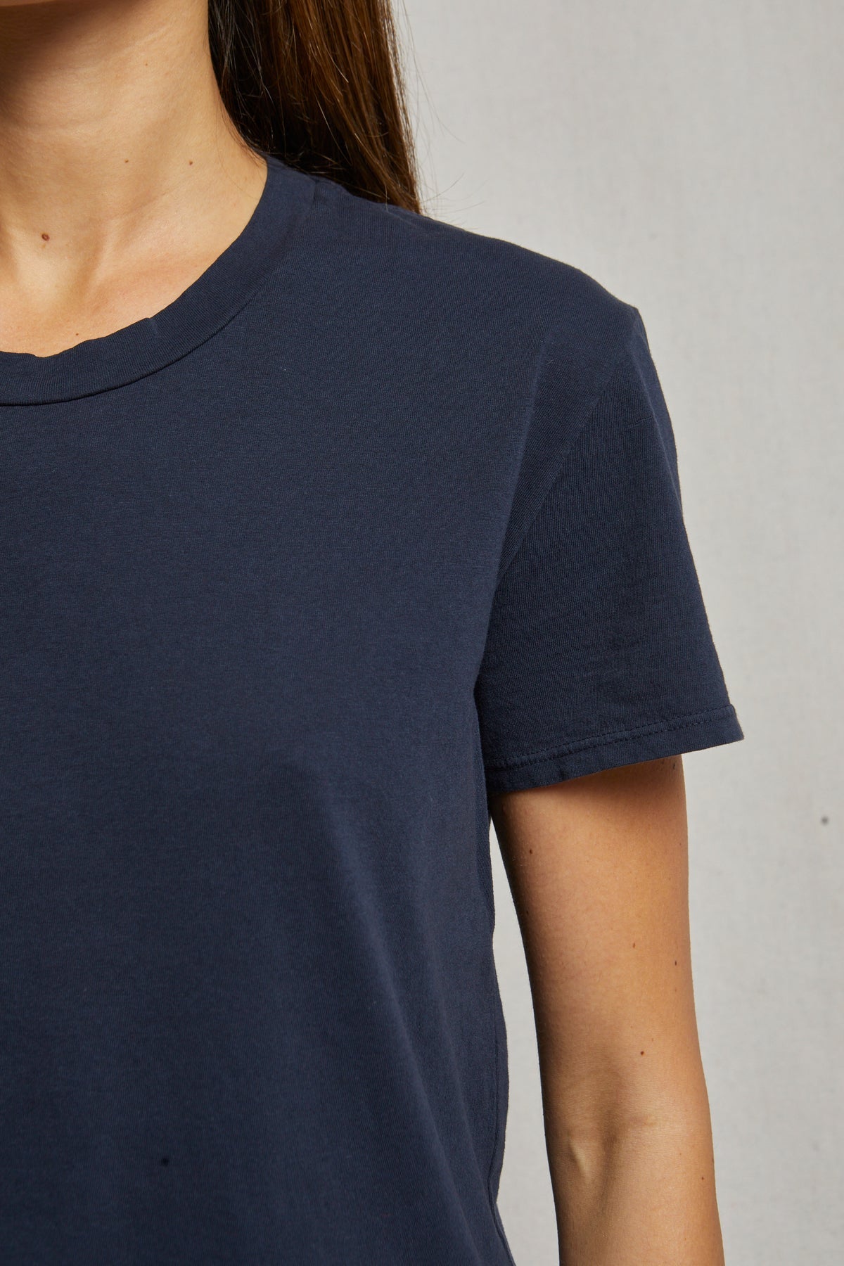 Harley Cotton Boxy Crew Tee - Navy