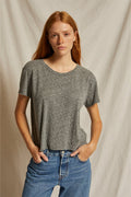 Harley Cotton Boxy Crew Tee - Heather Grey