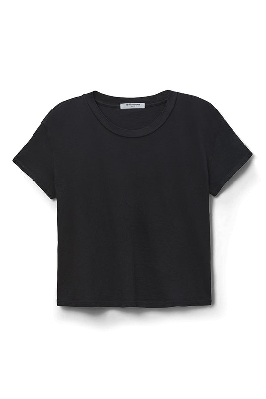 Harley Cotton Boxy Crew Tee - True Black