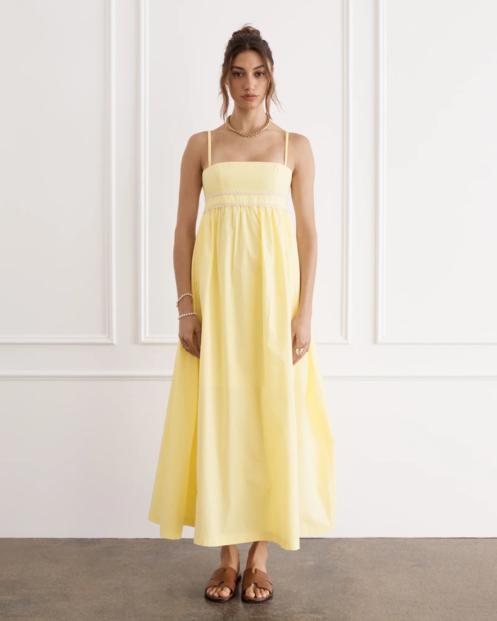 Limone Polly Maxi Dress - Yellow