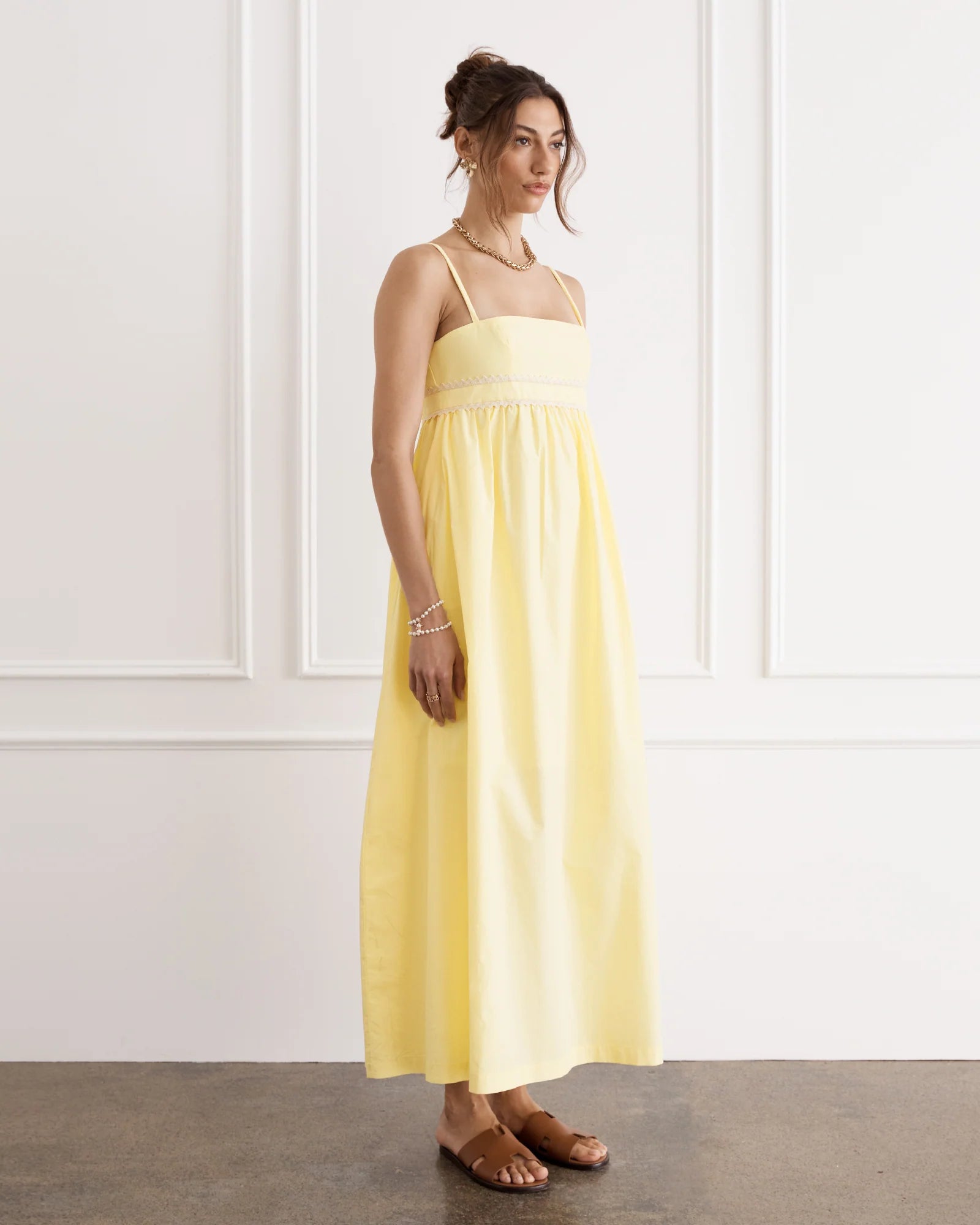 Limone Polly Maxi Dress - Yellow
