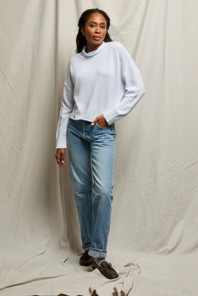 Kiki Sweater Mockneck - White