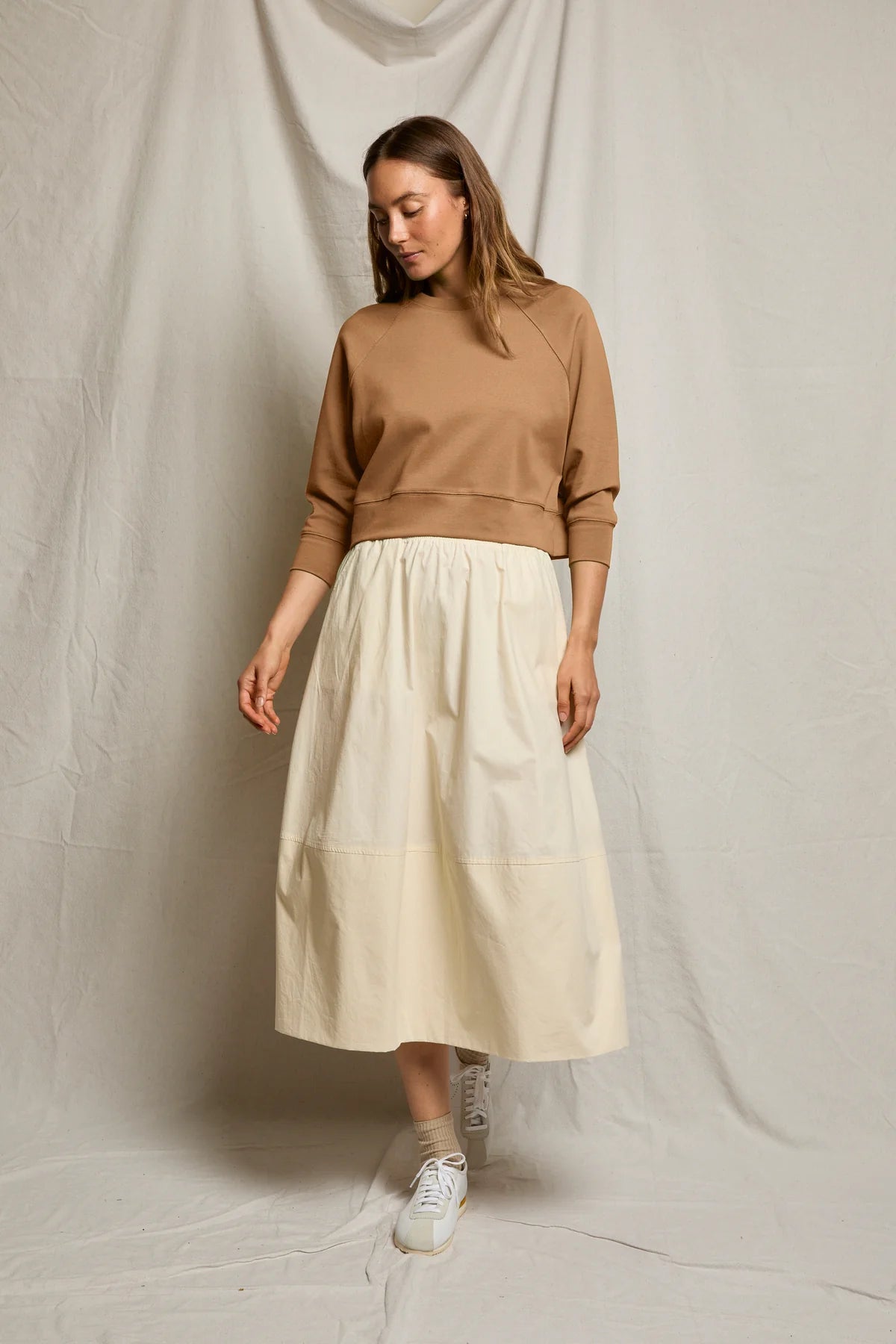 Minka Coton Poplin Skirt - Sugar