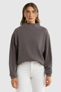 Ava High Neck Jumper - Espresso
