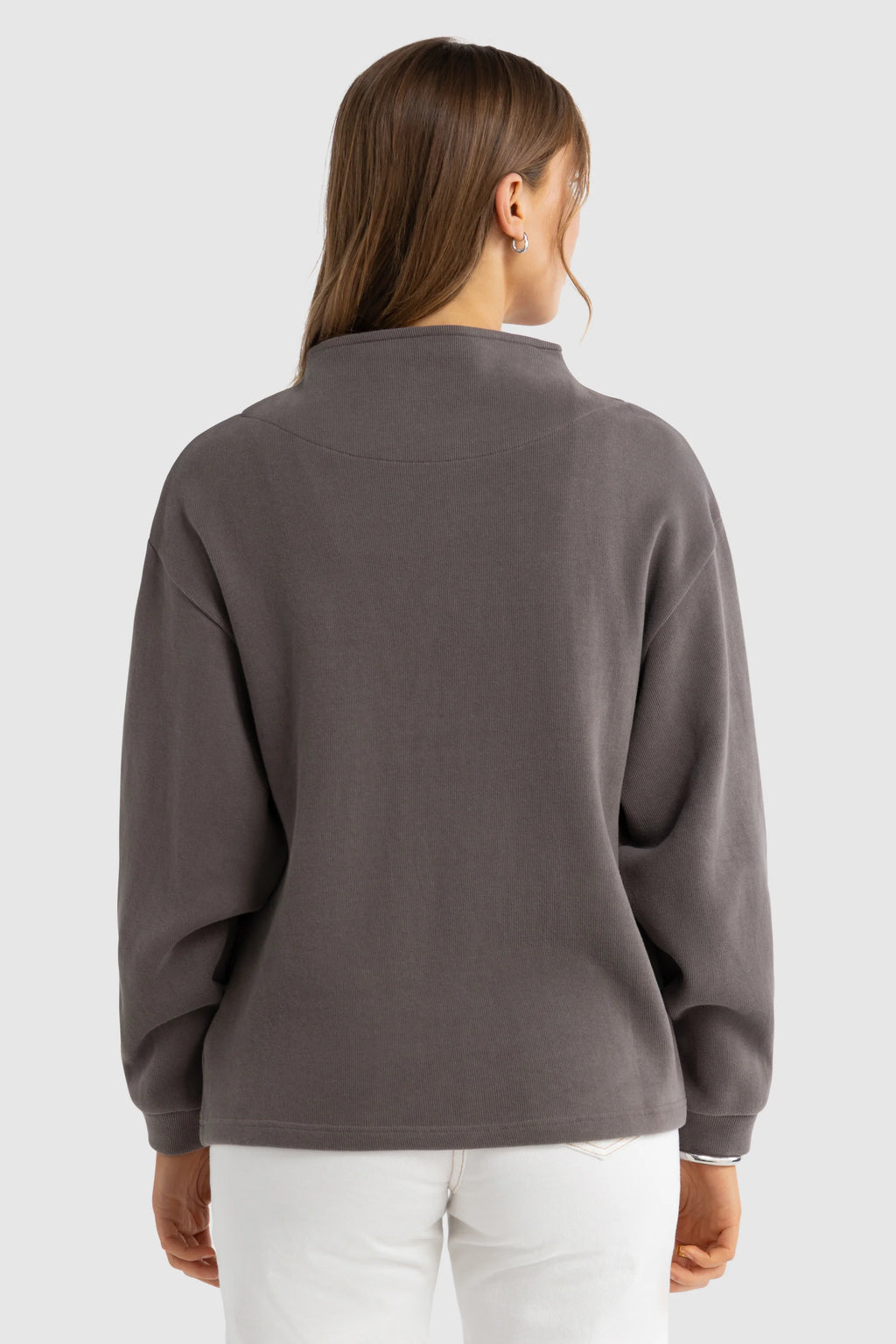 Ava High Neck Jumper - Espresso