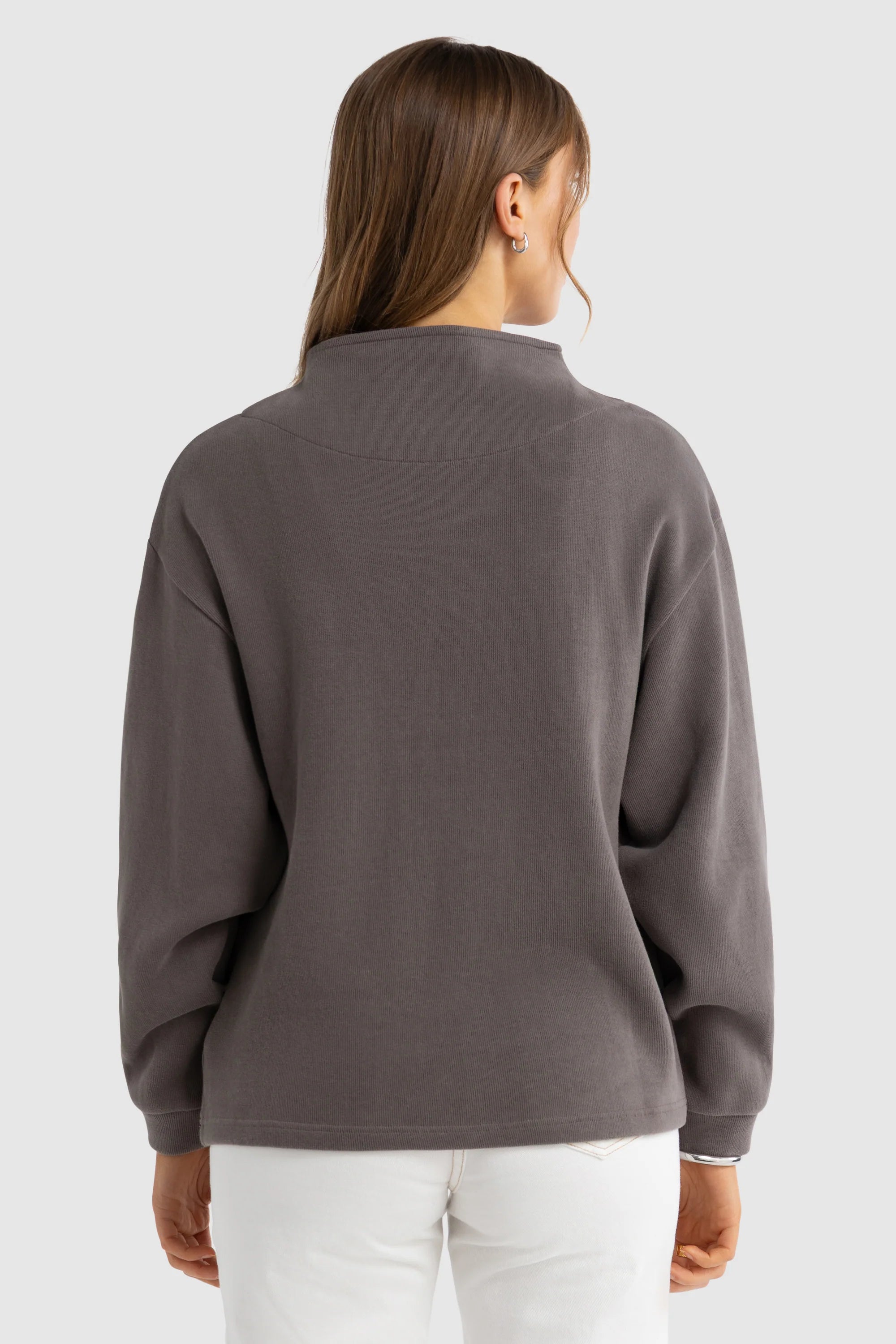 Ava High Neck Jumper - Espresso
