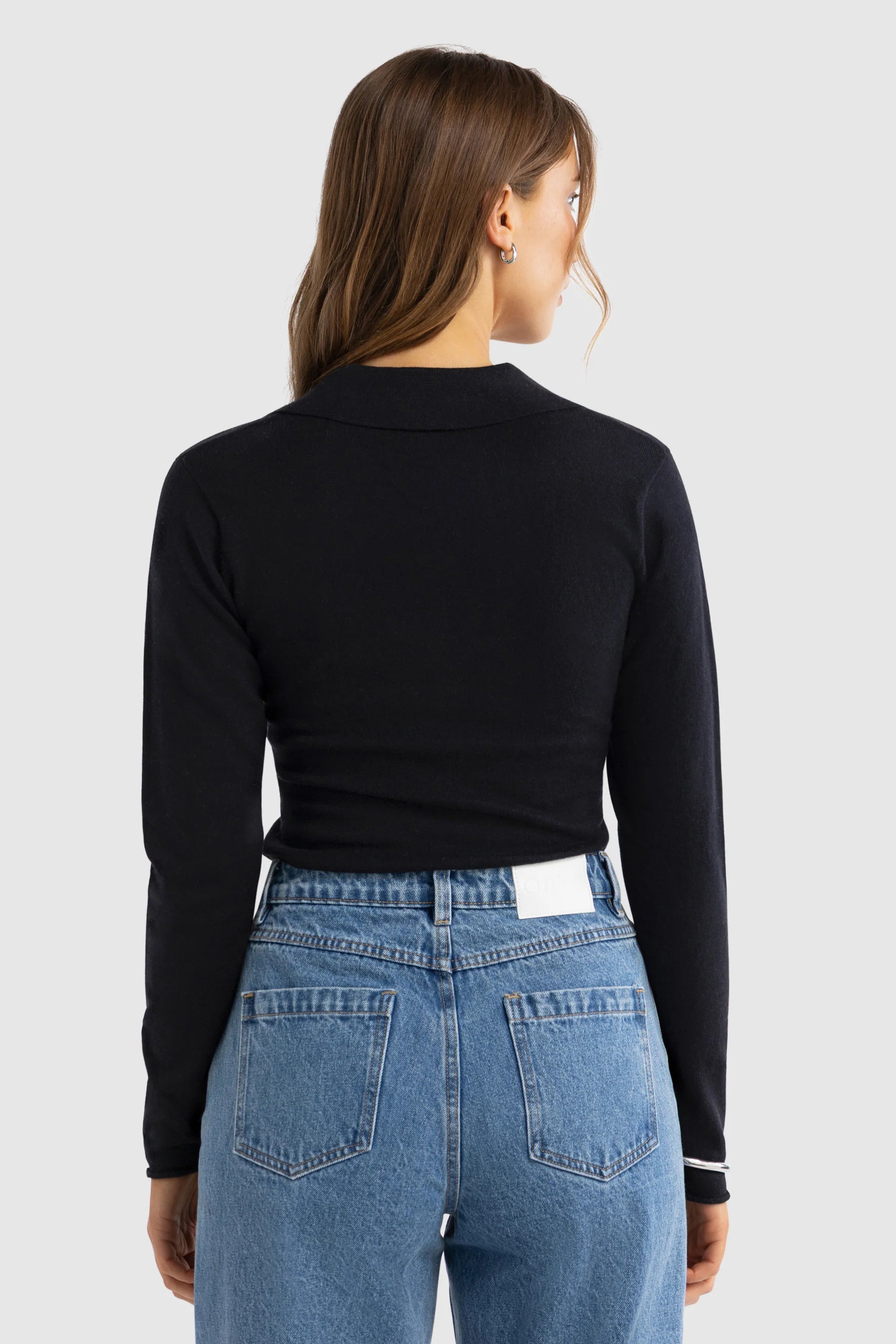 Kingston Knit Polo Top - Black