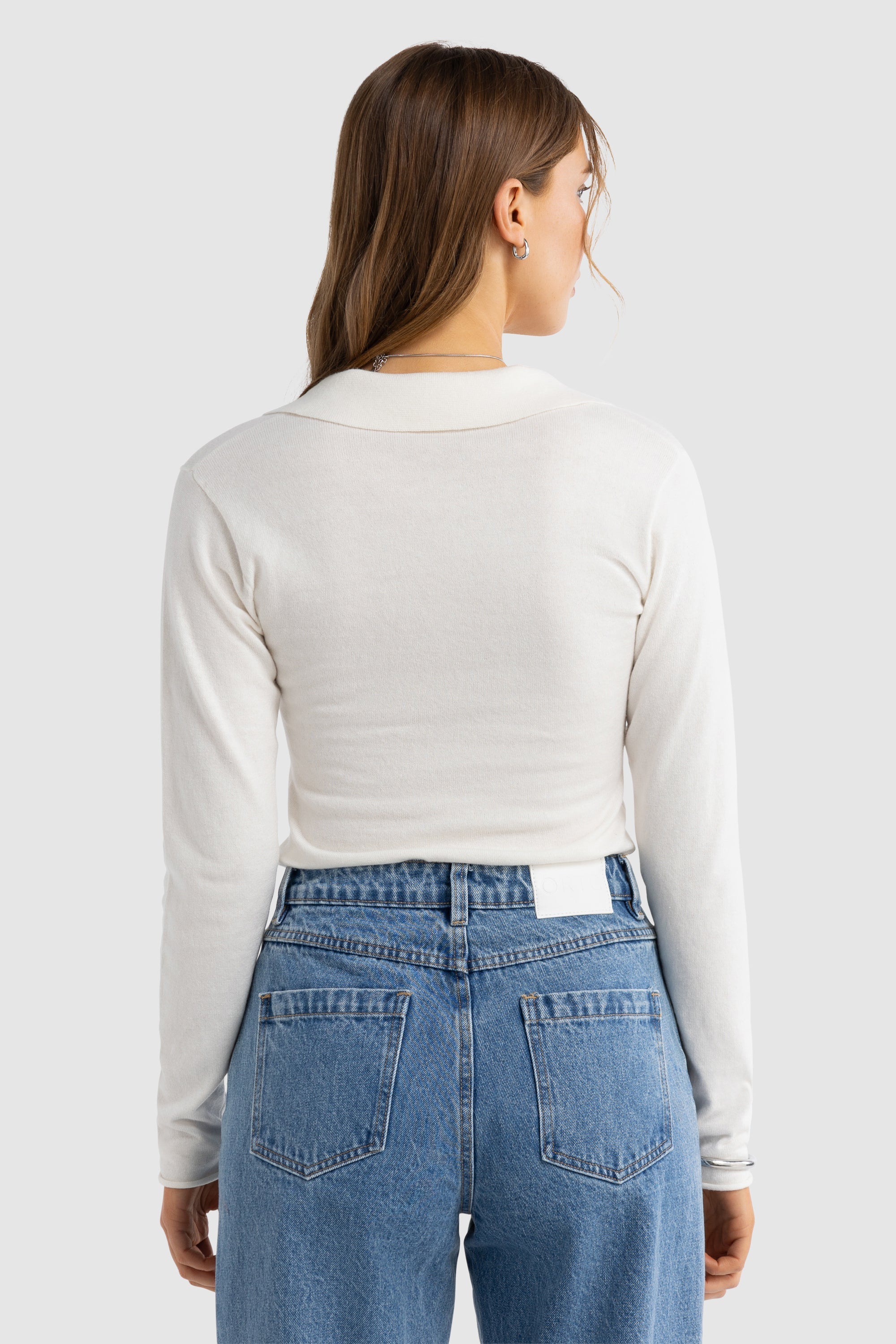 Kingston Knit Polo Top - White