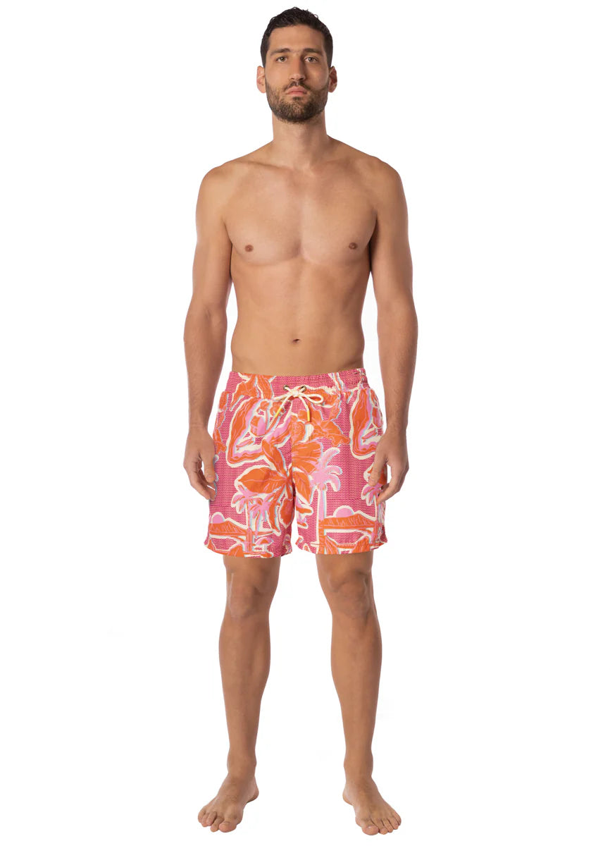 Aloha Dream Sailor Short - Dark Orange