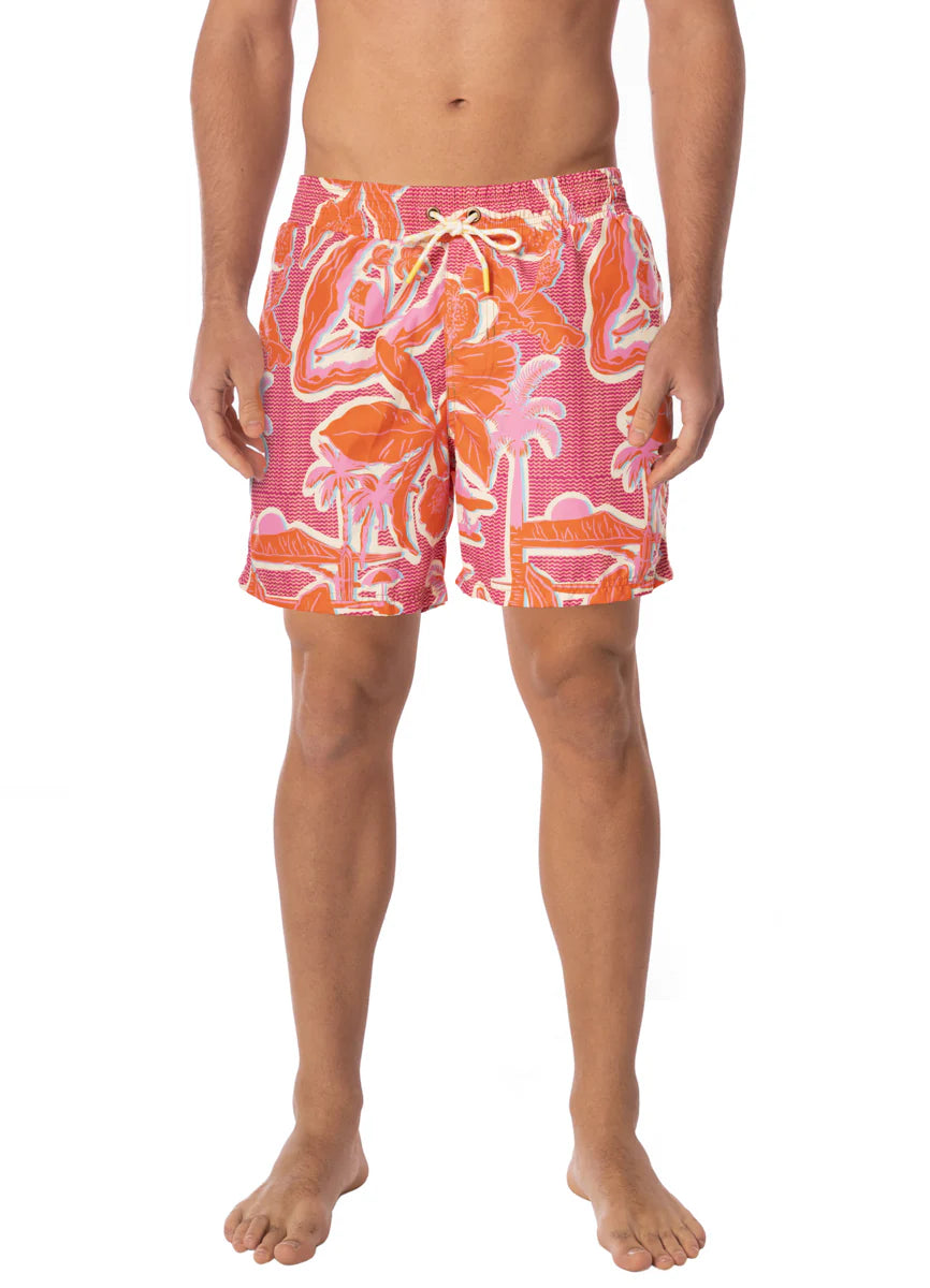 Aloha Dream Sailor Short - Dark Orange