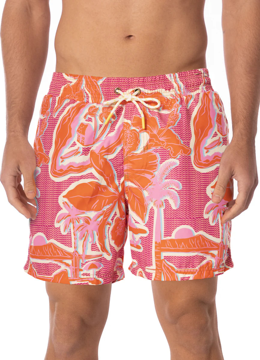 Aloha Dream Sailor Short - Dark Orange