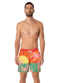 Jungle Sway Sailor Trunks - Open Red