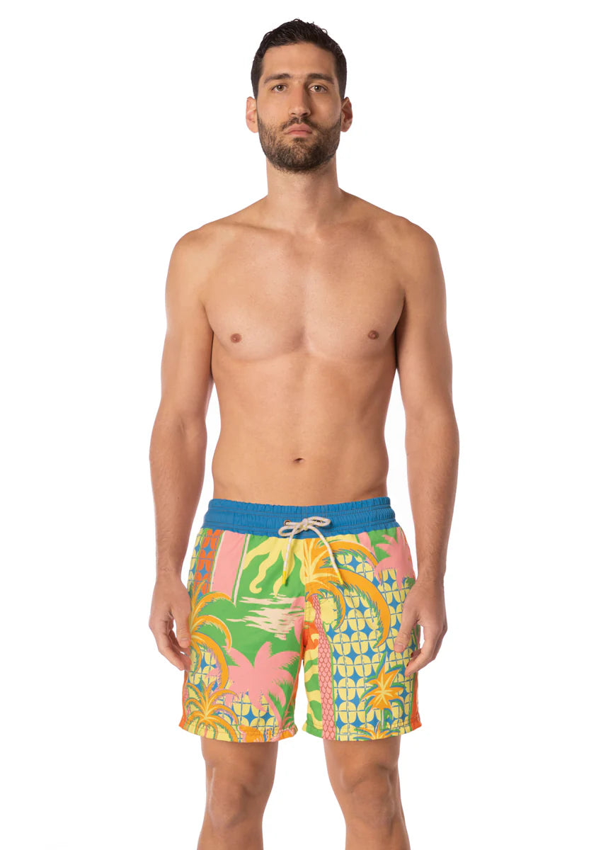 Sun Flicker Sailor Trunks - Open Yellow