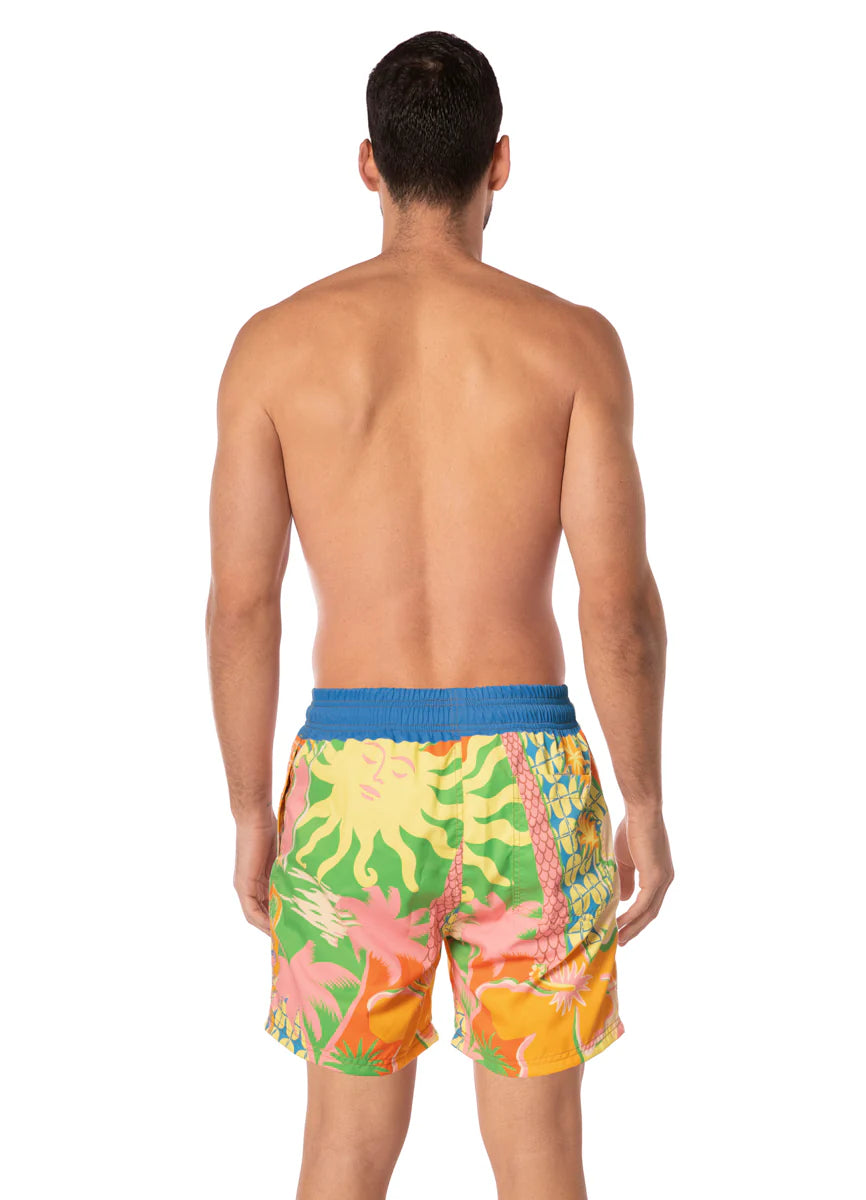 Sun Flicker Sailor Trunks - Open Yellow