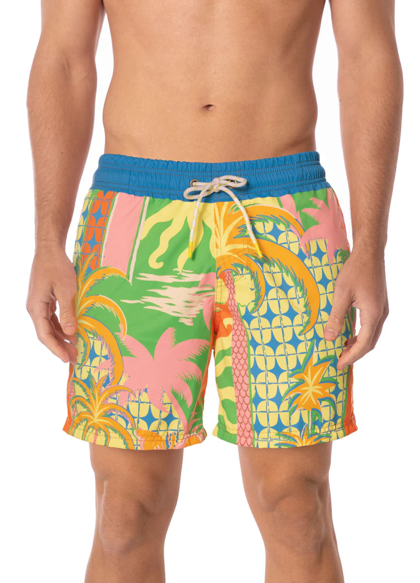 Sun Flicker Sailor Trunks - Open Yellow