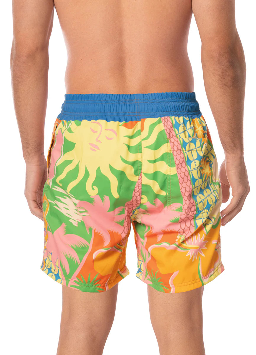 Sun Flicker Sailor Trunks - Open Yellow