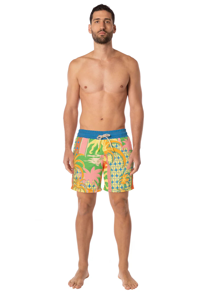 Sun Flicker Sailor Trunks - Open Yellow