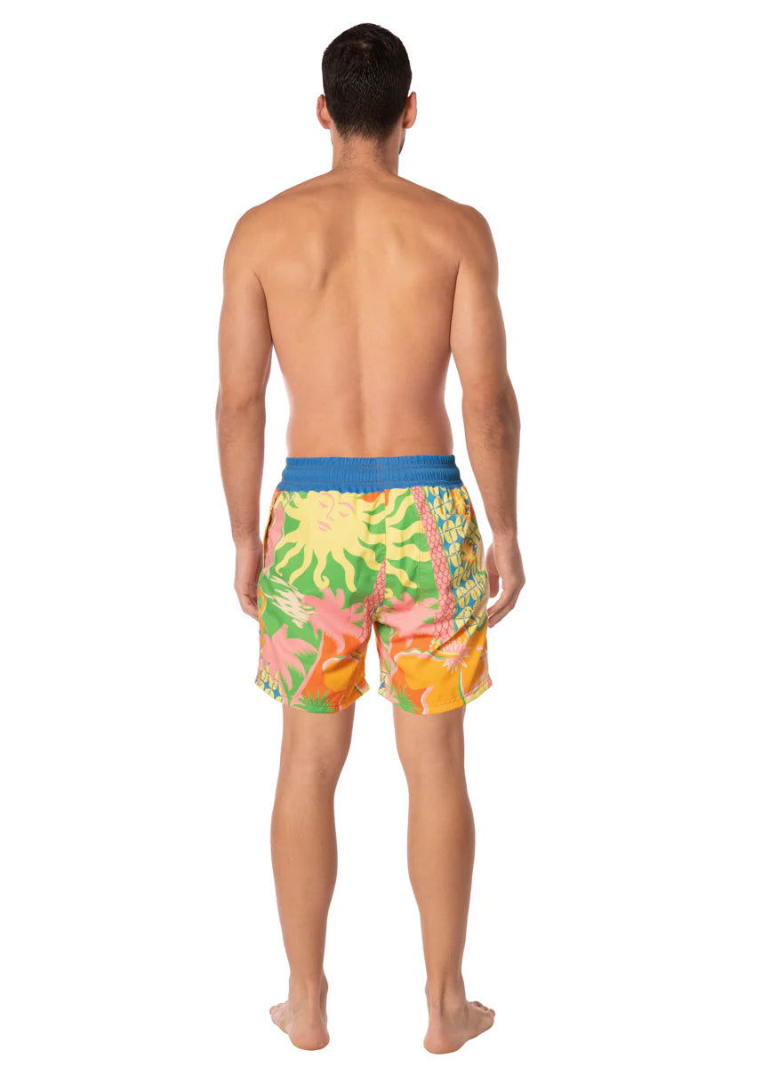 Sun Flicker Sailor Trunks - Open Yellow