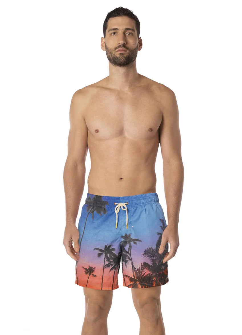 Peach Drift Sailor Trunks - Blue