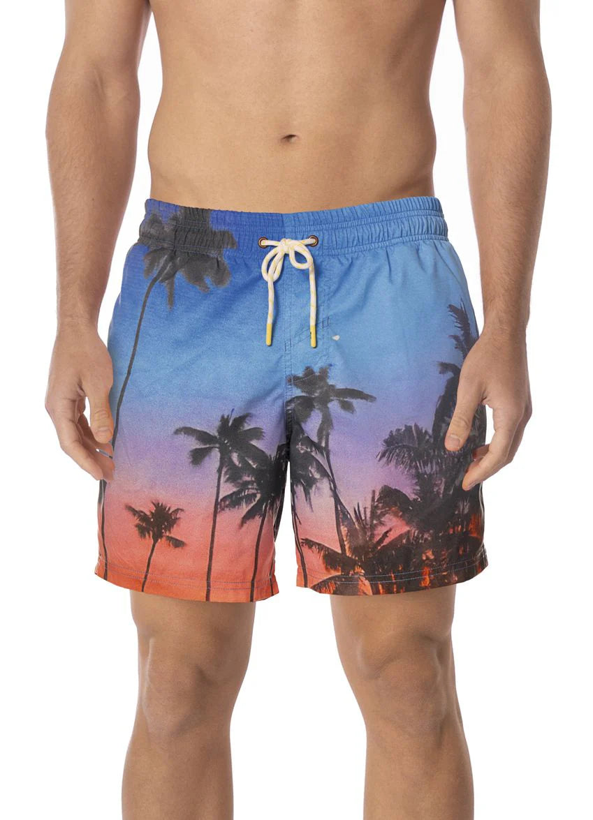 Peach Drift Sailor Trunks - Blue