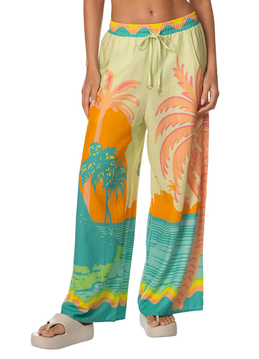 Pastel Mirage Ophelia Pants - Open Green