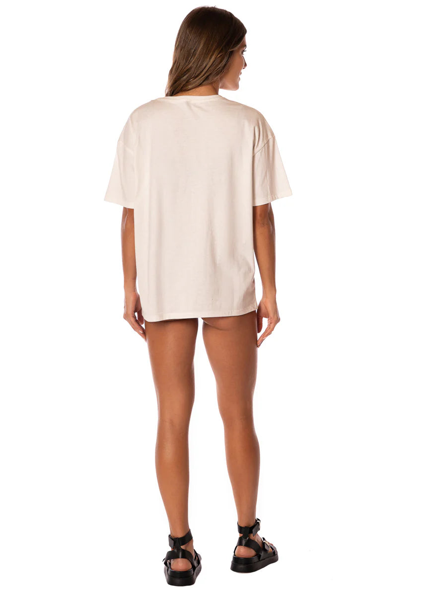 Beige Breeze Azalea T-Shirt - Open White