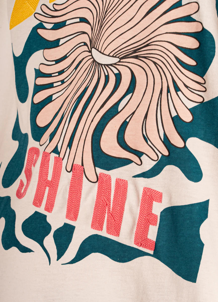 Beige Breeze Azalea T-Shirt - Open White