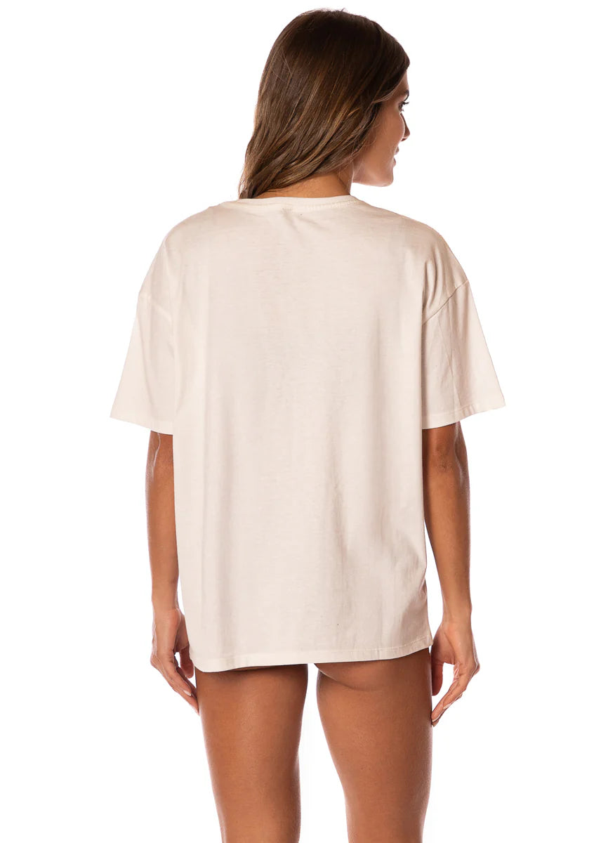Beige Breeze Azalea T-Shirt - Open White